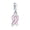 Rose-Silver, variant on Womens .925 Sterling Silver Pink Ribbon Enamel Hope Breast Cancer Survivor Dangle Charm Bead for Bracelet