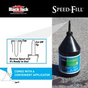 Gardner-Gibson Black Jack Speed-Fill 6438-9-34 Elastic Crack Filler, Liquid, Black, Mild Hydrocarbon, 1 gal Jug — Residential Use, Standard Application