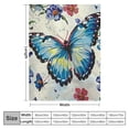 thumbnail image 4 of nygtbtfer Blanket Butterfly Flower Decor Throw Blanket Gifts for Girls Boys Butterfly Lover Super Warm Soft Plush Lightweight Fleece Flannel Sofa Bedding Blanket for Kids Adults Men Women White, 4 of 6