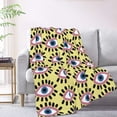 thumbnail image 2 of XMXT Flannel Warm Throw Blanket, Beautiful Evil Eyes Bedroom Decor Blankets for Bed Couch Living Room, 50 x 70 inches, 2 of 9