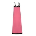 thumbnail image 3 of Ashirexll Beach Dresses for Women 2024 Vacation, Fashion Summer Sexy Patchwork Hanging Strap Mid Length Vacation Style Dress Hot Pink S, 3 of 4