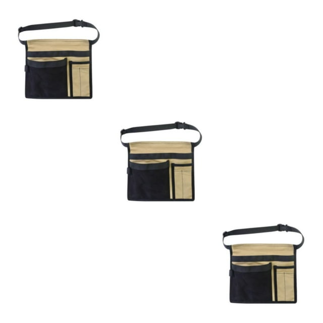 ZheElen Pochette à Outils à Sangle Réglable pour Portable et Robuste Imperméable Durable Noir+kaki 3Ensemble