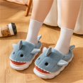 thumbnail image 3 of Gaexia Cartoon Fuzzy Slippers Animal Shape Slippers Thick Sole Soft Winter Indoor Slippers for Women And Men - w18-Sky Blue, 3 of 6