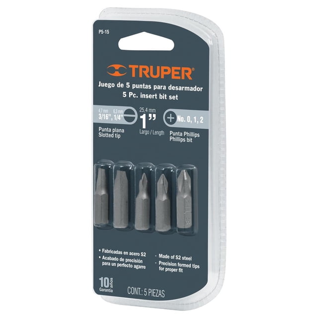 Juego De 5 Puntas Largo 1' Truper Truper P.515