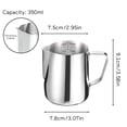 thumbnail image 5 of HOFASON - Jarra de acero inoxidable para espumar leche, jarra de capuchino, taza de café expreso, taza de crema para arte latte, 12 onzas (350 ml), 5 of 5