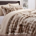 thumbnail image 6 of U by Bedsure Fluffy Comforter Set Queen, Beige Faux Fur Comforter Set, Soft Shaggy Plush Bubble Queen Size Bedding Comforter Sets, 3 Pieces Luxury Fuzzy Bed Set, 6 of 11
