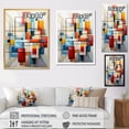 thumbnail image 4 of Designart "Abstract Geometric Composition III" Abstract Spirals Floater Framed Wall Decor, 4 of 7