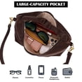 thumbnail image 6 of Spencer Women Handbags and Purses Ladies Crossbody Shoulder Bag Top Handle Satchel PU Leather Crescent Clutch with Removable Strap, Coffee, 6 of 9