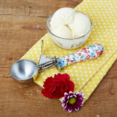 The Pioneer Woman, Gorgeous Garden Stainless Steel Trigger Ice Cream (Best Rated Ice Cream Scoop)