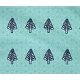 thumbnail image 4 of oneOone Cotton Flex Turquoise Blue Fabric Tree & Geometric Block Dress Material Fabric Print Fabric By The Yard 40 Inch Wide, 4 of 4