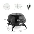 thumbnail image 2 of Electric BBQ Grill, Indoor/Outdoor Electric Grill for Indoor & Outdoor Use, Double Layer Design, Portable Removable Stand Grill, 1600W (Countertop BBQ Grill, Black), 2 of 9