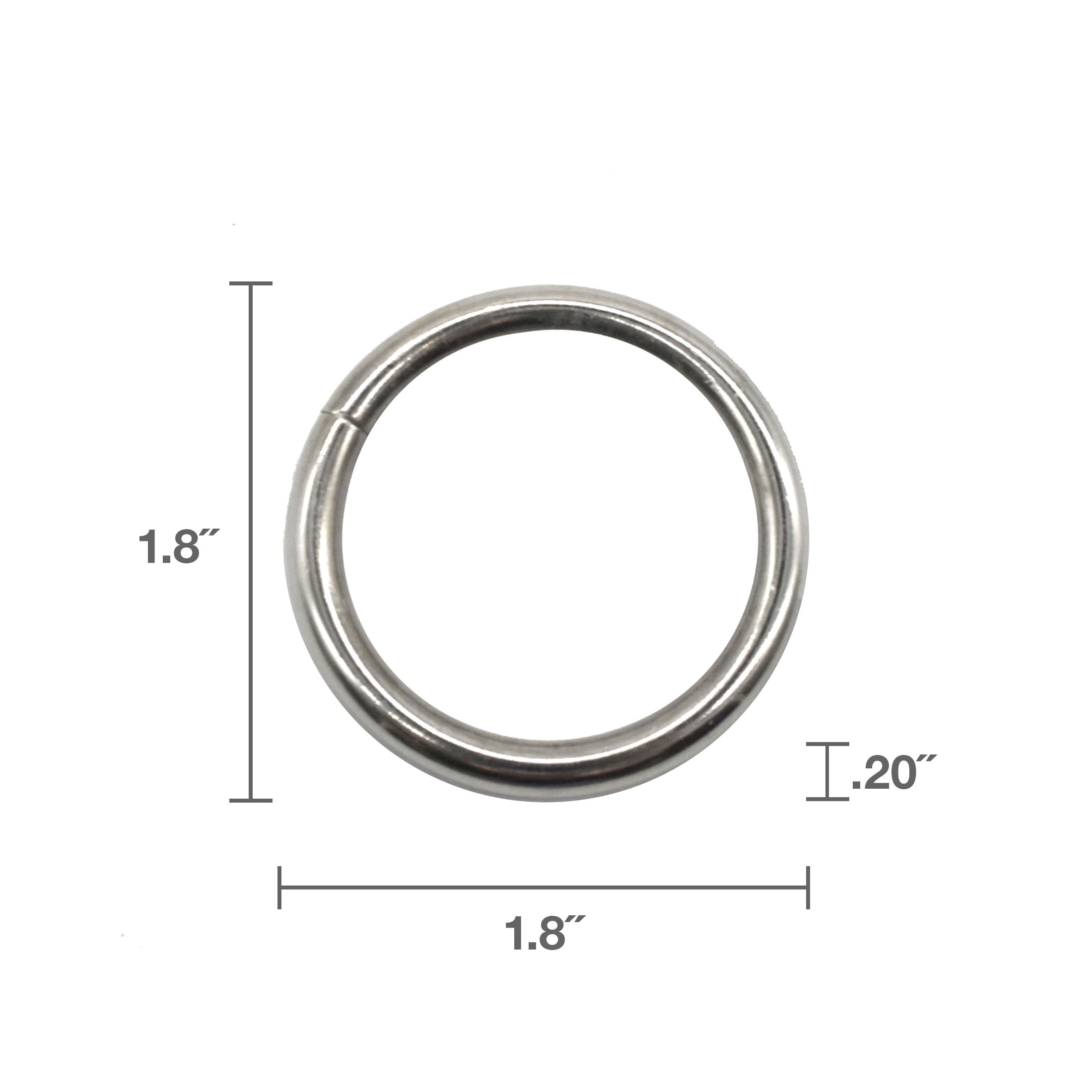 1 1/2" Welded O-Rings, Steel, Peerless Chain Company, #4728038N, 2 Rings each Card