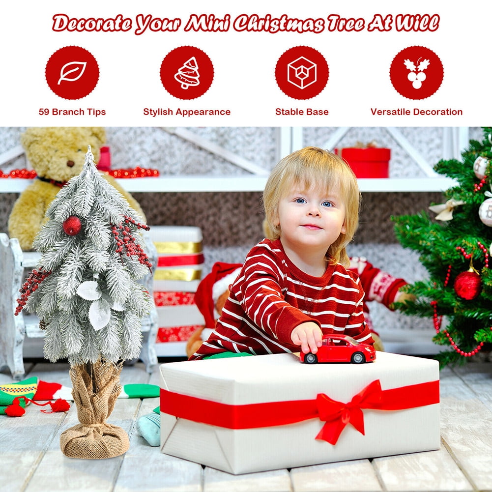 Kadyn 19" Tabletop Christmas Tree, Artificial Christmas Tree for Christmas Decorations, Home, Kitchen, Dining Table, Mini Christmas Pine Tree with W/pine Cones & Red Berrie, White Kadyn 19" Tabletop Christmas Tree, Artificial Christmas Tree for Christmas Decorations, Home, Kitchen, Dining Table, Mini Christmas Pine Tree with W/pine Cones & Red Berrie, White