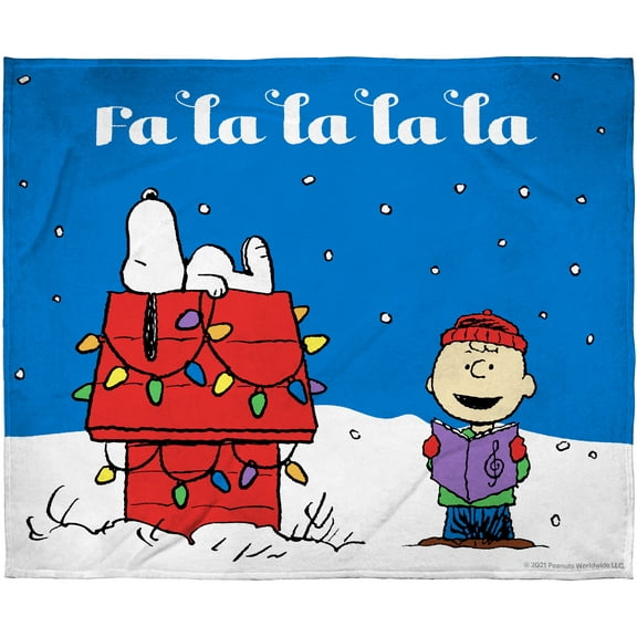 Peanuts Charlie Brown And Snoopy Ultra Soft Faux-Shearling Throw Blanket