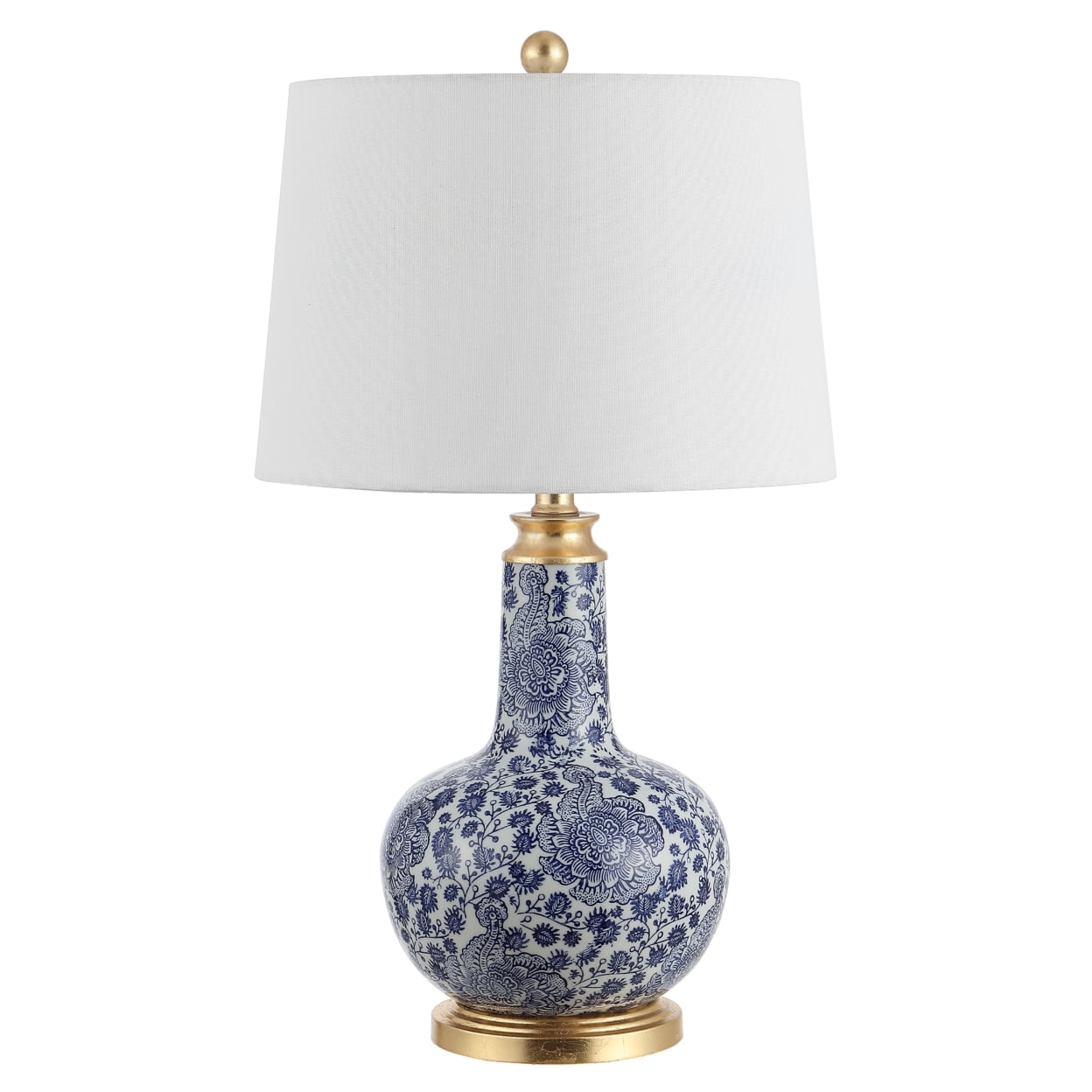 Safavieh Leia 25.5 in. Floral Ceramic Table Lamp, Blue