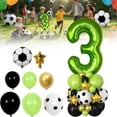 thumbnail image 2 of Meiiso Foil Balloon Number 3 Birthday Party, 40 Inch Green Football Number Balloon Set for Kids Boys 3rd Birthday Decorations, 2 of 6