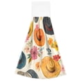 thumbnail image 7 of Haosy 2 Pack Kitchen Wash Cloths with Hanging Loops Absorbent Absorbent Quick Drying Hand Towels, Cow Hats and Flowers, 7 of 7