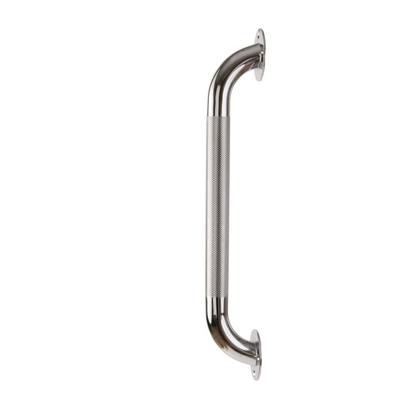 DMI Silver Knurled Steel Bathtub Grab Bar 16" L 521-1530-0616