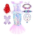 thumbnail image 1 of Disfraz de la Sirenita Ariel para niños y niñas, vestido de fiesta de cumpleaños, Halloween Fivean unisex, 1 of 2