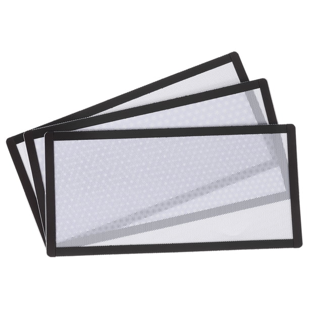 Filtro de polvo para PC Uxcell 3Pcs, marco magnético de 280x140mm, cubierta de malla a prueba de polvo para enfriador de caja de computadora, rejillas de ventilador blancas