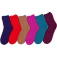 thumbnail image 5 of ToBeInStyle Women's Pack of 6 Soft Plush Warm Fuzzy Winter Socks - Deep Colors, 5 of 7