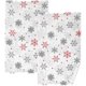 thumbnail image 1 of wonima01 Hand Towels Set Decorative Towel Funny Soft Absorbent Towels for Spa Bath Gym Hotel Kitchen,16X28 Inches, Cotton for Bathroom 2 Pack,Christmas Red Gray Snowflakes, 1 of 1