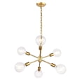 thumbnail image 4 of Nolan 6 light Brass pendant, 4 of 5