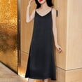 thumbnail image 2 of hotojiny Silk Satin Dresses for Women Elegant Spaghetti Straps Cocktail Party Dress Summer Solid Soft Flowy Nightgown Wedding Guest Dresses, 2 of 6
