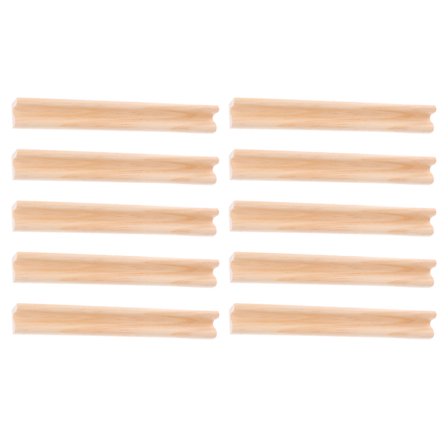 TEHAUX  10 Pcs Domino Game Accessories DIY Accessory Tiles Trays Holder Beige