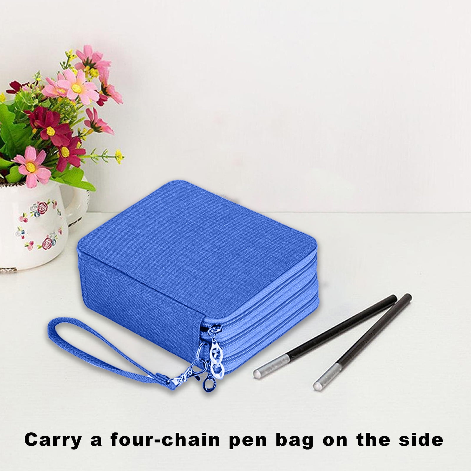 Specollect Clearance 5Pcs Large Capacity Pencil Case,72 Slots Colored Pencil Pouch Bag Portable Pencil Holder Stationery Organizer with Compartments for Office and Travel 20x7x16cm