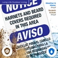 thumbnail image 4 of Bilingual Hairnets And Beard Covers Required In This Area Sign, OSHA Sign, 24x36 Corrugated Plastic, 4 of 7