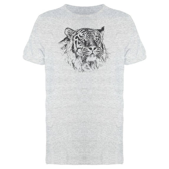 Head Of Tiger Hand Drawn Tee Men's -Image by Shutterstock