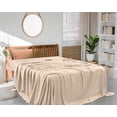 thumbnail image 2 of Sábana plana Utopia Bedding de microfibra cepillada suave, tamaño king beige, 2 of 6