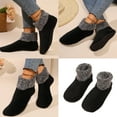 thumbnail image 2 of Women's Plush Cuffs Thermal Ankle Socks for Cold Weather Nonslip Grip Soles Floor Socks Thick Fleece Lined Slipper Socks, 2 of 8