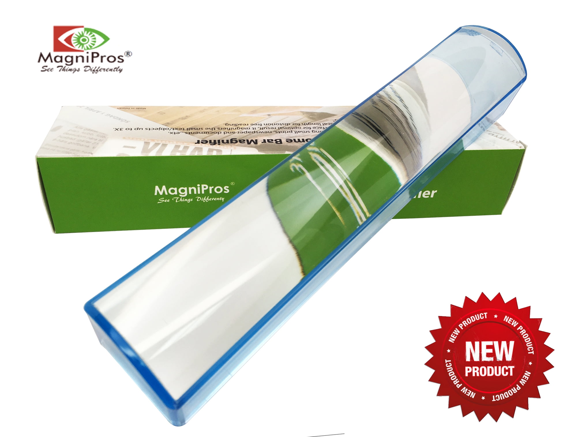 MagniPros 3X HandsFREE Large Magnifying Glass Bar MagnifierMagnifies