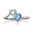thumbnail image 2 of Gem Stone King 1.11 Ct Heart Shape Mercury Mist Mystic Topaz 925 Sterling Silver Ring (Size 7), 2 of 2