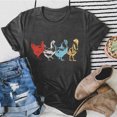 thumbnail image 2 of Gibobby Camisetas Mujer Baratas Manga Corta Mujeres Casual Impresión Manga Corta Cuello Redondo Camiseta Suelta Blusa Tops(Gris oscuro,G), 2 of 4