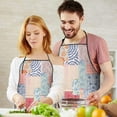 thumbnail image 5 of Pioneer Flower Floral Print Pattern Apron-Garden Aprons for Women with Pockets-Cotton Linen Waterproof Kitchen Cooking Gardening Aprons Adjustable for Kitchen,Cooking,BBQ and Salon 33x27 Inch, 5 of 7