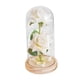 thumbnail image 3 of Regalos de San Valentín para ella: flores preservadas iluminadas, decoración creativa para el hogar blanco con base de madera, 3 of 9