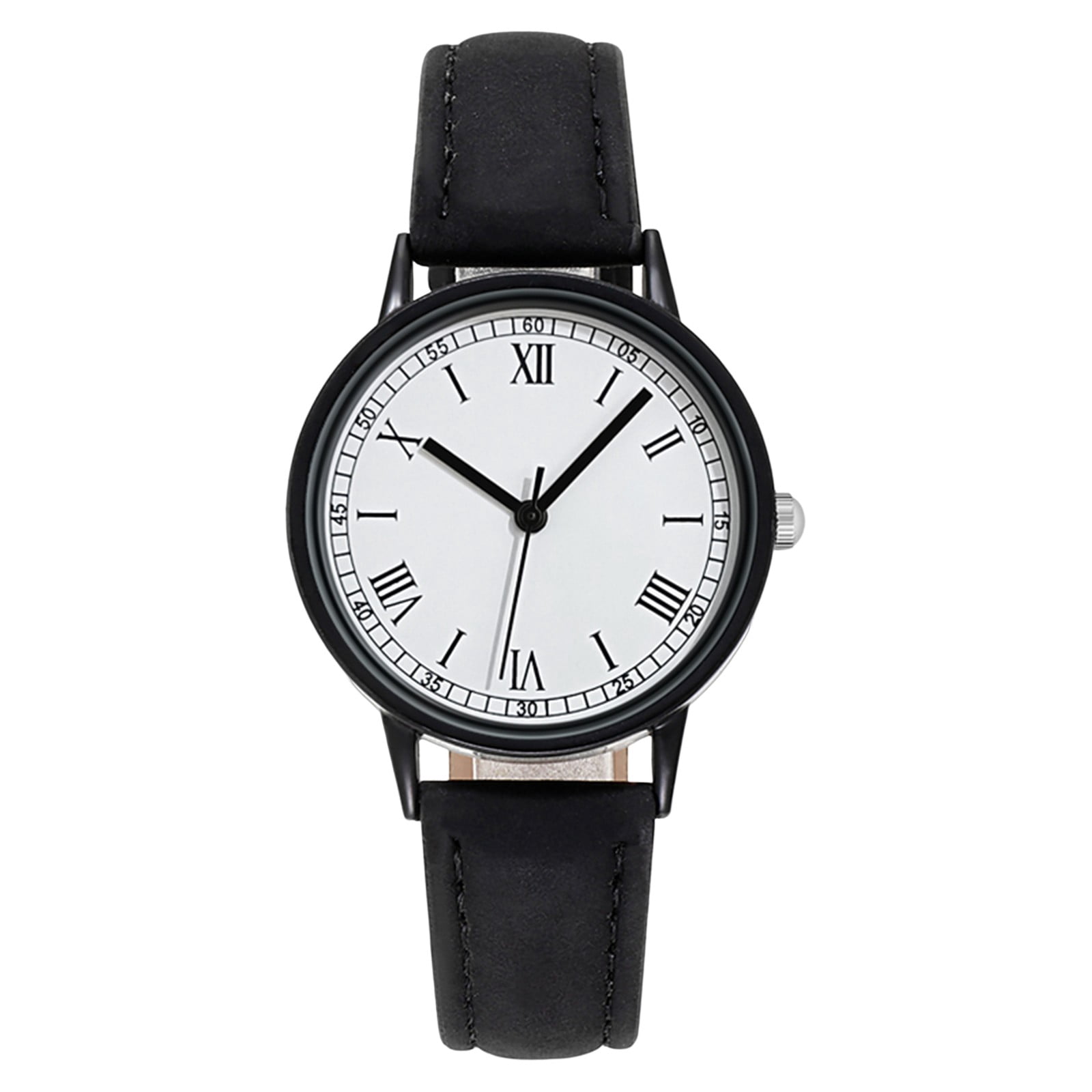 Women\'s Retro Frosted Black Dial Watch with Leather‎ Strap Retro Collection Watches for Women Leather Watch - FIYTA main image 4