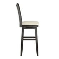 thumbnail image 6 of Weston Home Sheena Double X Back Bar Height Wood Swivel Stool, Antique Black, 6 of 7