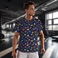 thumbnail image 3 of Wukai Colored Balloons Print Men's Short-Sleeved Mesh T-Shirt,Quick-Dry Short Sleeve Workout T-Shirt-6X-Large, 3 of 8