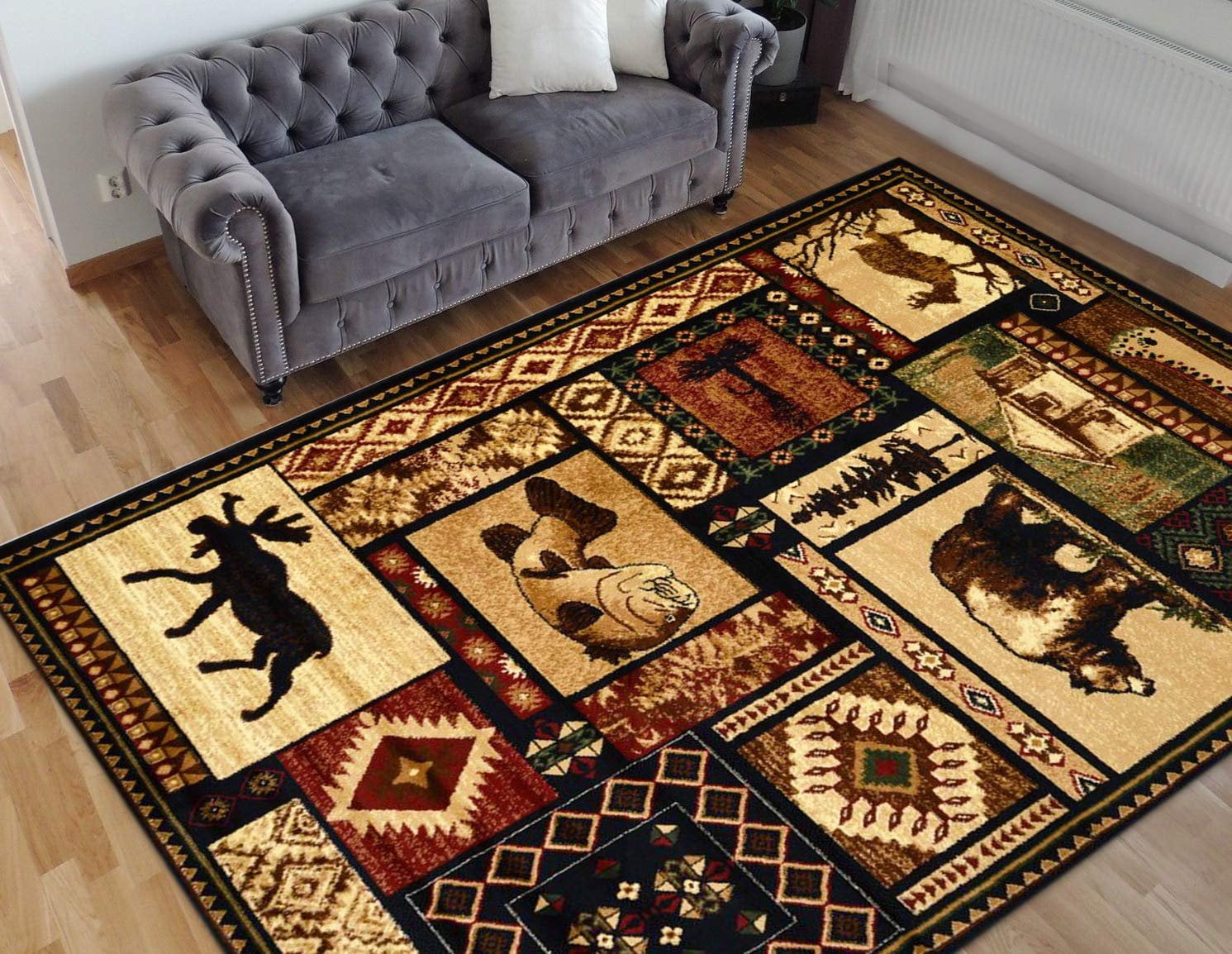 HRCabin Collection 906Nature and Animals Area Rug 7’.5” by 10’.5