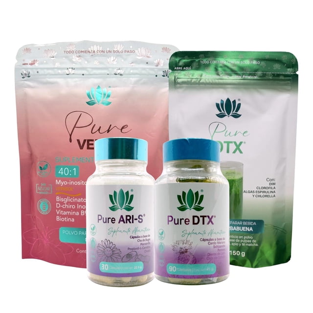Kit Reduce Hormonal (DTX Polvo y caps, ARI-S, VENUS) Pure Health