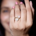 thumbnail image 5 of Rosec Jewels Cultured Freshwater Pearl Toi Et Moi Engagement Ring - Wrap Ring for Women - AAA Quality - with Jewelry Box, 18K Yellow Gold, US 8.00, 5 of 8