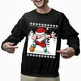 thumbnail image 2 of Christmas Sweatshirt, Dabbing Santa Basketball Christmas Sweatshirt, Funny Ugly Holiday Sweatshirt, Xmas Gift for Basketball Players & Fans, 2 of 5