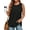 Black, variant on MOSHU Summer Tank Tops for Women Round Neck Sleeveless Plus Size Tops Slit Side Stiching Womens Shirts