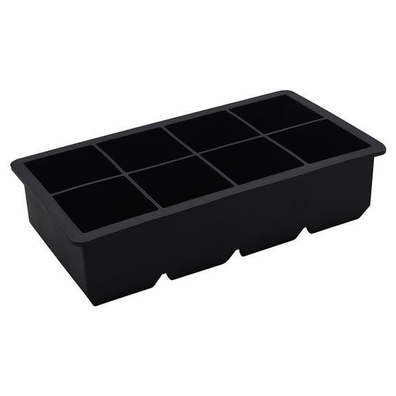 Silicone 8-hole ice tray ice box whiskey large square ice cube mold cocktail ice ball ice maker