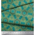 thumbnail image 2 of Soimoi Green Cotton Duck Fabric Buds & Tiny Leaves Printed Fabric 1 Yard 42 Inch Wide, 2 of 3