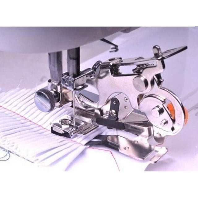 YEQIN Ruffler Foot (#55705) Sewing Machine Presser Foot for Singer Brother Juki Low Shank Sewing Machine (Pink Box)